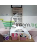 Дървен рафт за метални колички 80 бр.